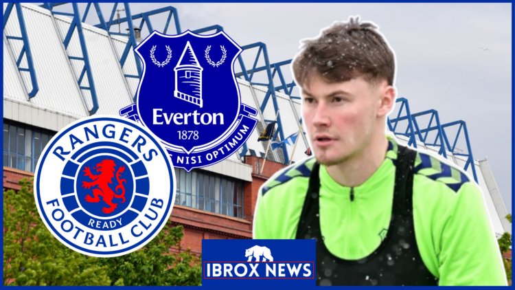 Nathan Patterson, Rangers badge, Everton badge