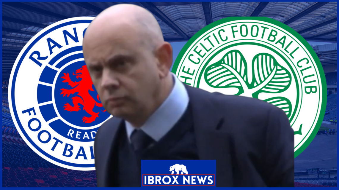 Patrick Stewart, Rangers badge, Celtic badge