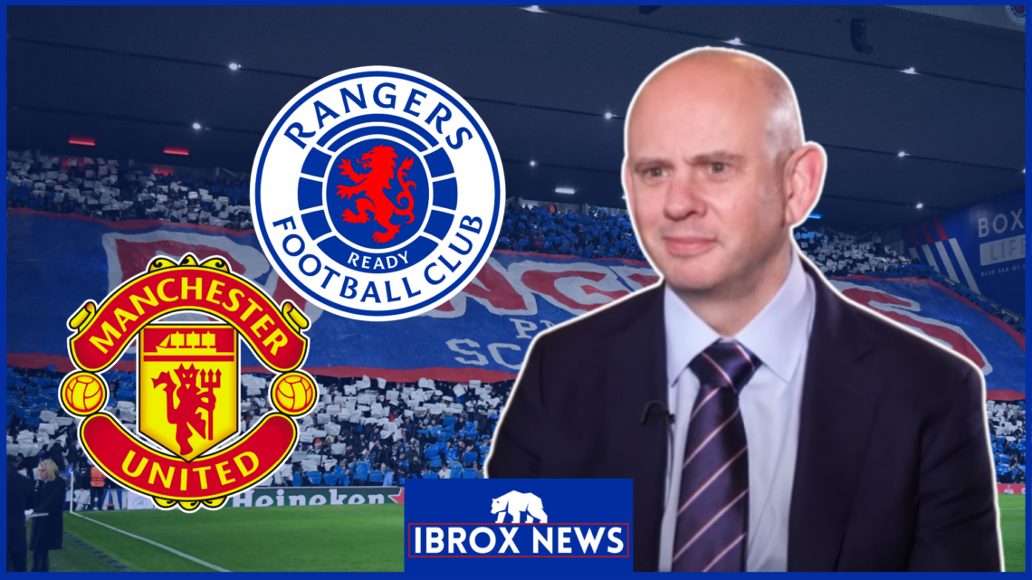 Patrick Stewart, Rangers badge, Manchester United badge