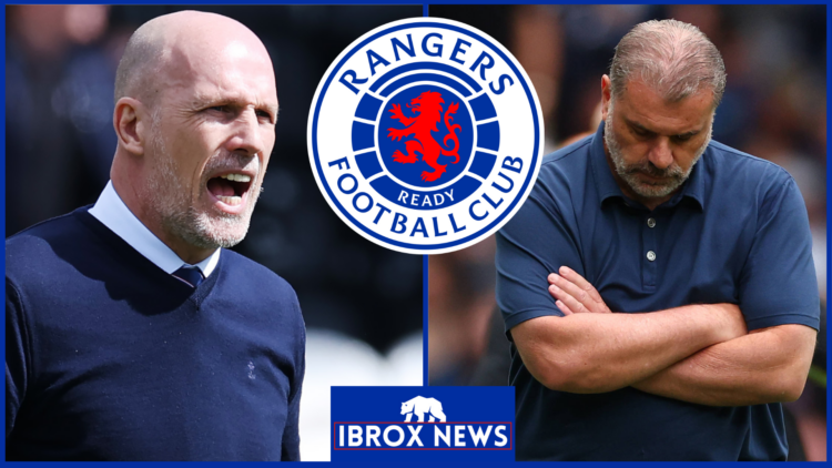 Philippe Clement, Ange Postecoglou, Rangers badge