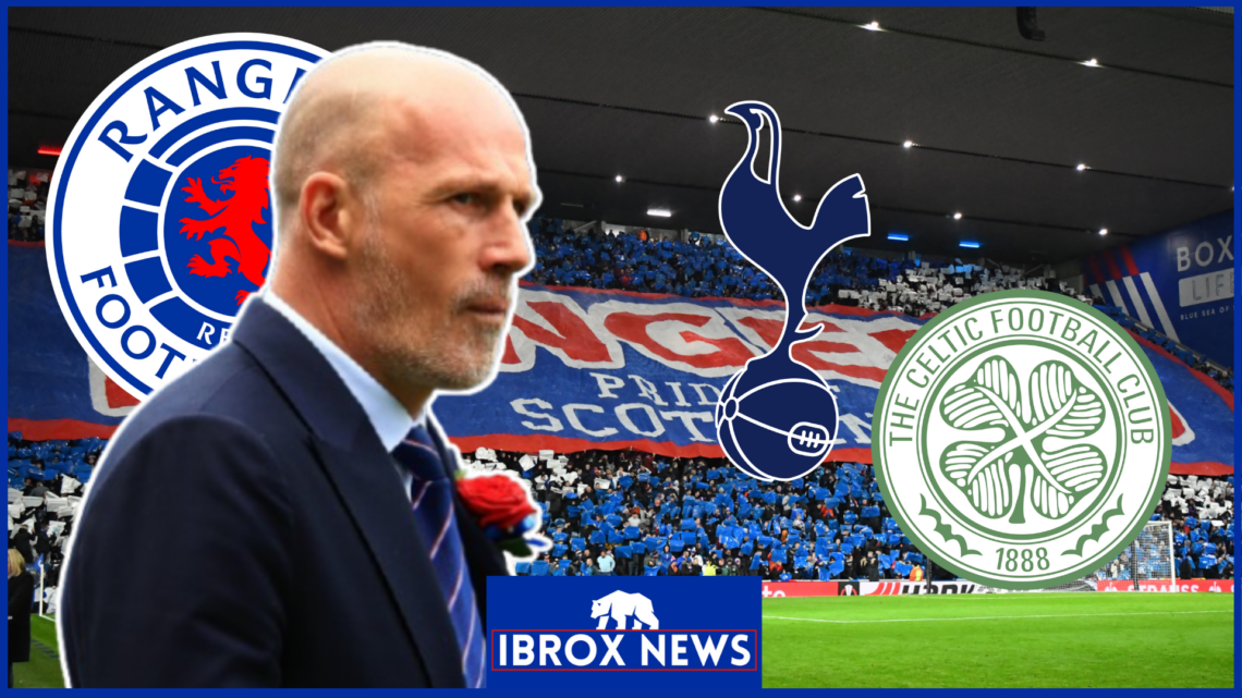 Philippe Clement, Rangers badge, Tottenham badge, Celtic badge