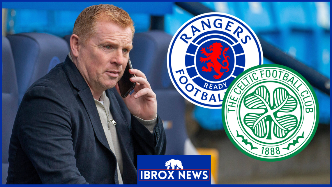 Neil Lennon, Rangers and Celtic badges