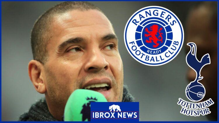 Stan Collymore, Rangers badge, Tottenham badge