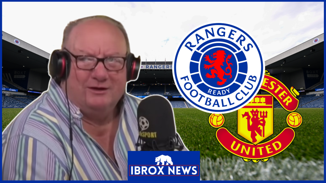 Alan Brazil, Rangers badge, Manchester United badge