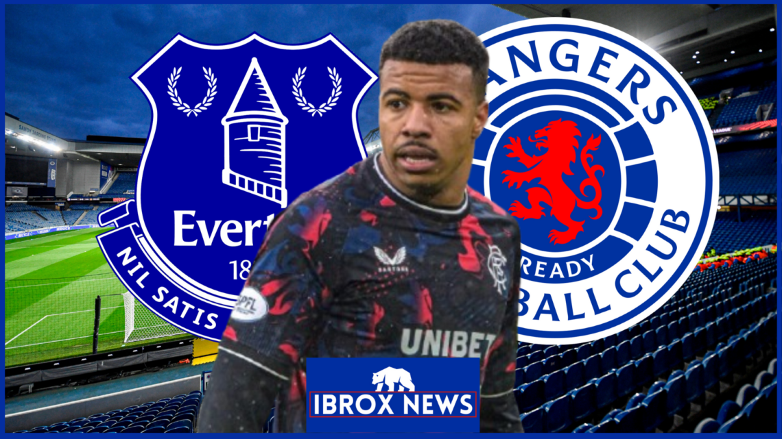 Hamza Igamane, Rangers badge, Everton badge