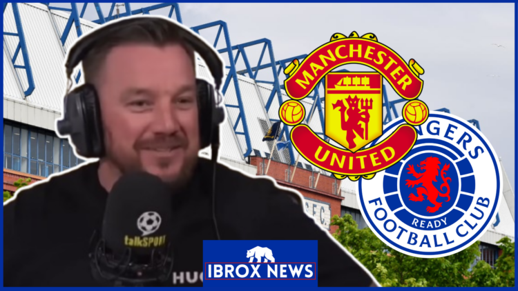 Jamie O'Hara, Manchester United badge, Rangers badge