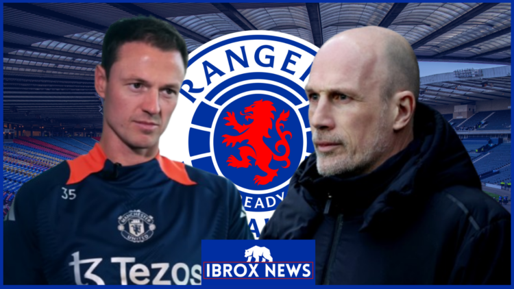 Jonny Evans, Philippe Clement, Rangers badge