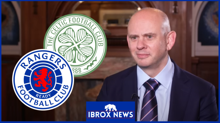 Patrick Stewart, Rangers badge, Celtic badge