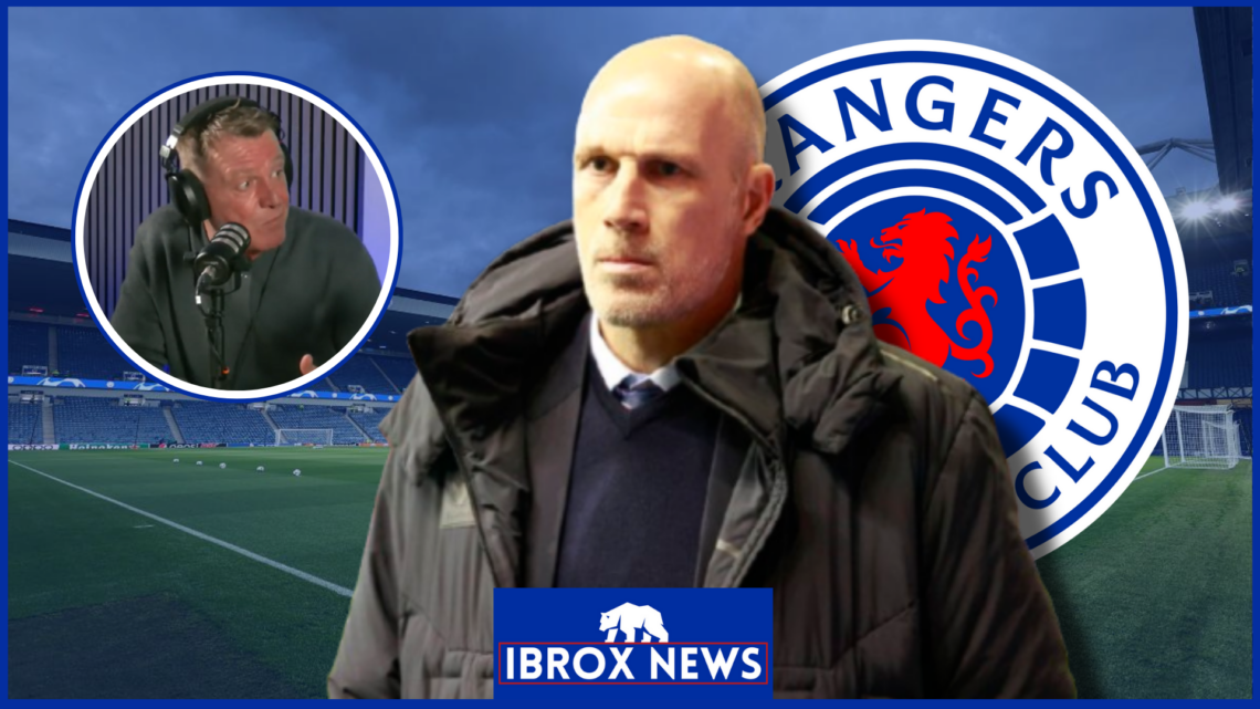 Philippe Clement, Keith Jackson in inset, Rangers badge