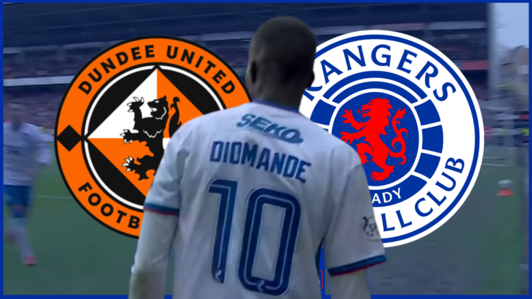 Rangers midfielder Mohamed Diomande against Dundee United