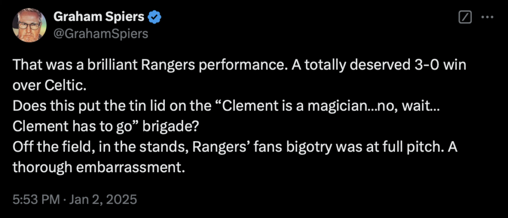 Graham Spiers Rangers