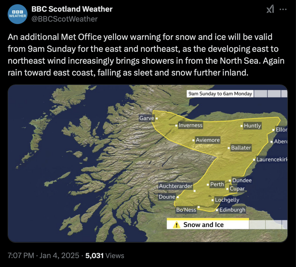 BBC Weather Warning