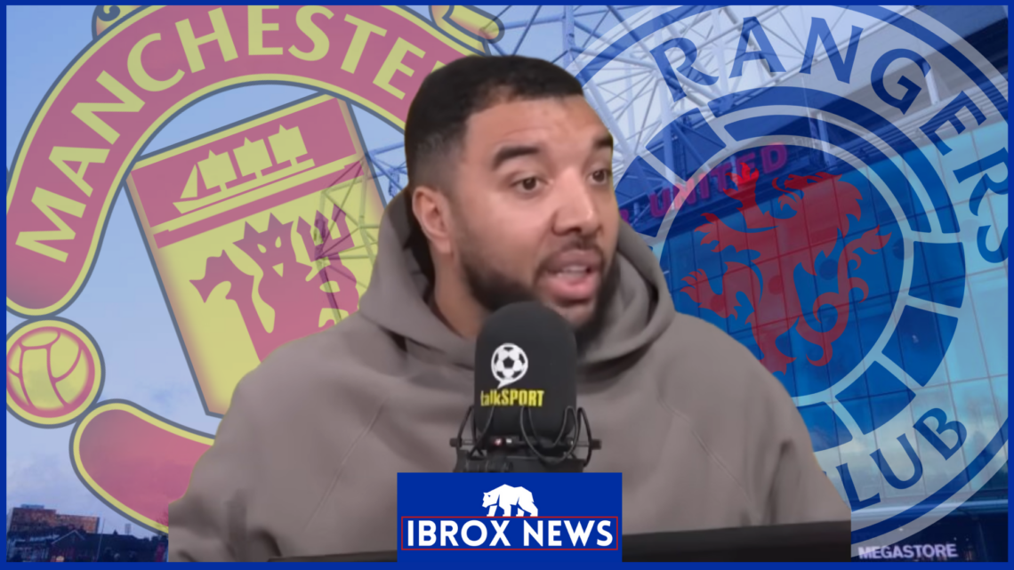 Troy Deeney, Manchester United badge, Rangers badge