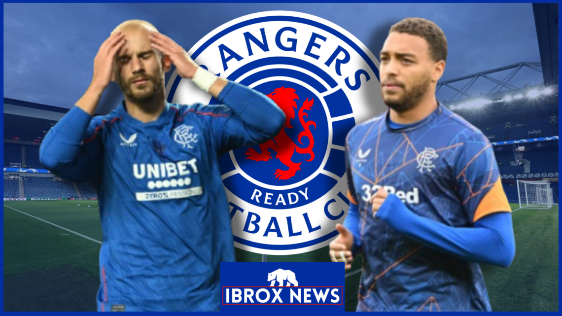 Vaclav Cerny, Cyriel Dessers, Rangers badge