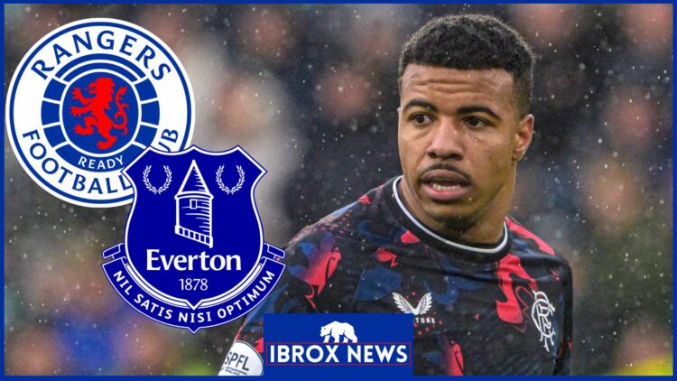 Hamza Igamane, Rangers badge, Everton badge