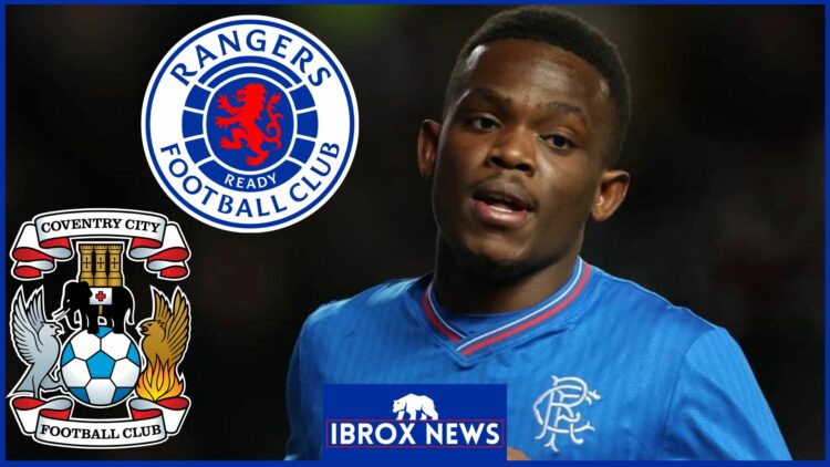 Coventry City badge, Rangers badge, Rabbi Matondo