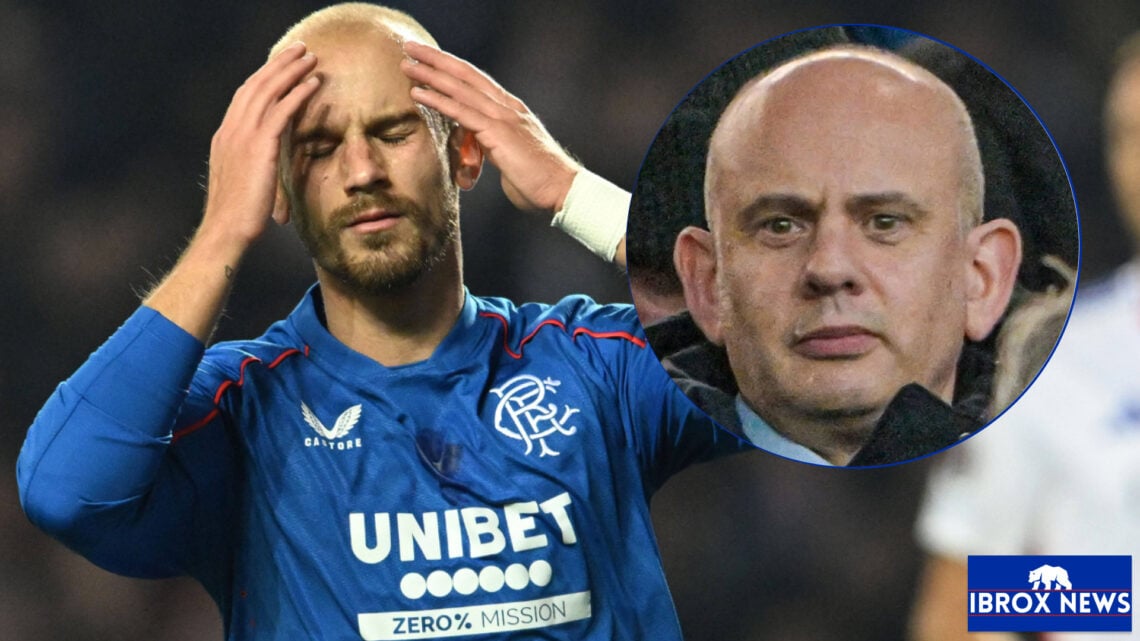Rangers forward Vaclav Cerny and Patrick Stewart