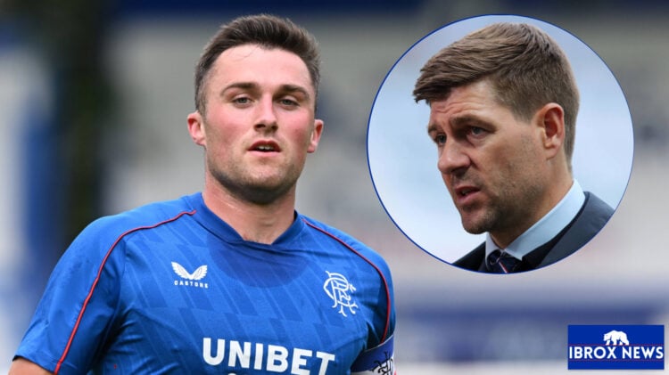 Rangers defender John Souttar and Steven Gerrard