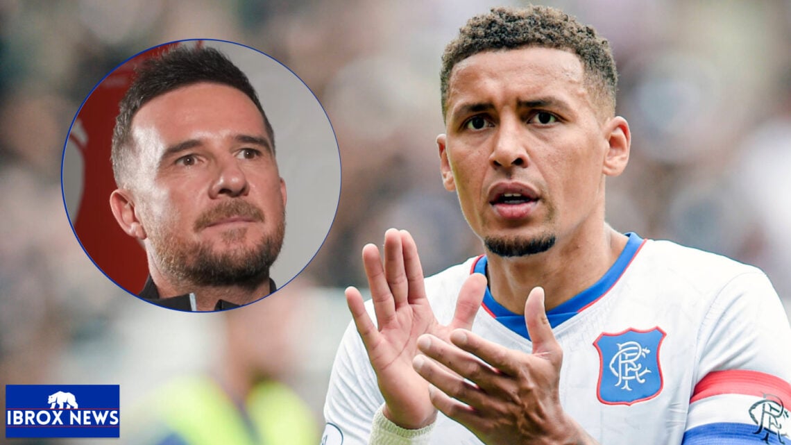 Rangers captain James Tavernier and Barry Ferguson