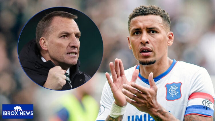 Rangers captain James Tavernier and Brendan Rodgers