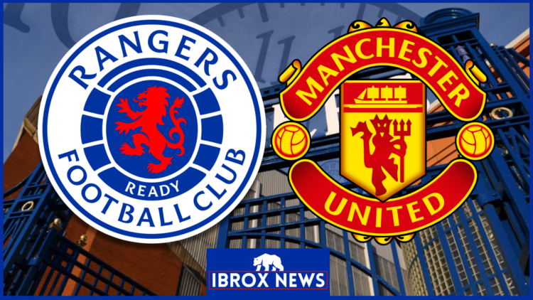 Rangers badge Manchester United Ibrox