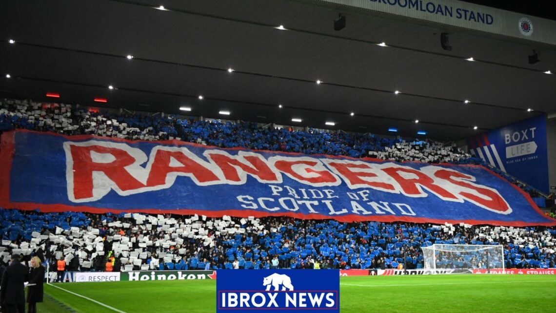 Rangers fans at Ibrox
