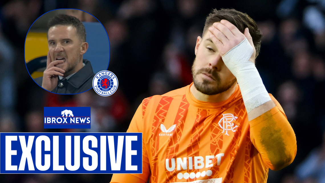 Jack Butland was furious as Rangers played Kilmarnock.