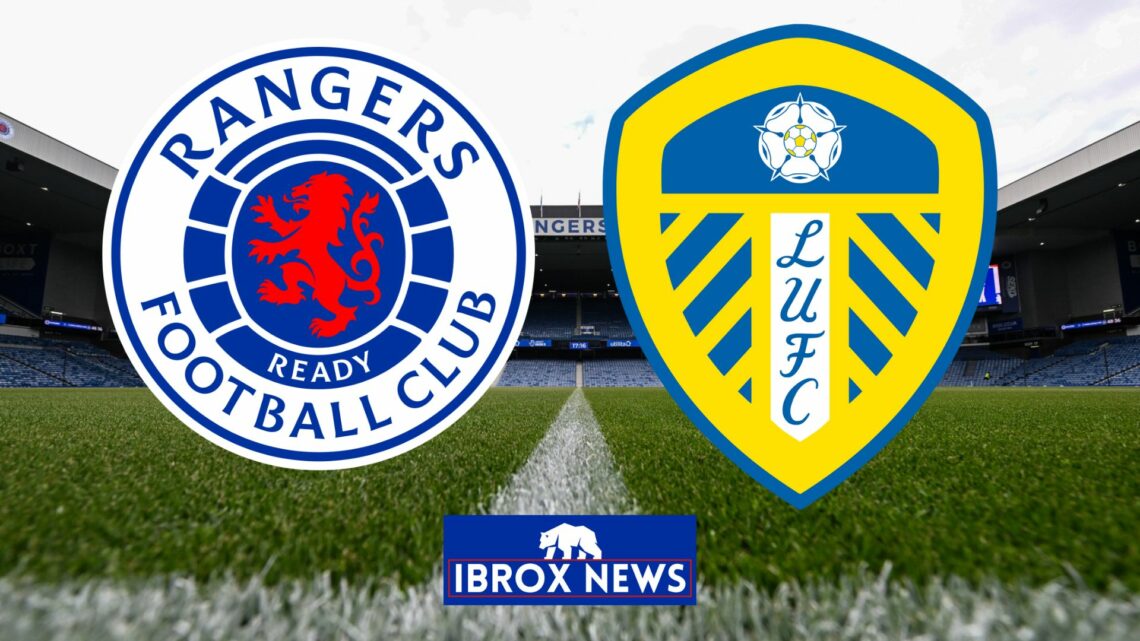 Rangers badge, Leeds United badge, Ibrox