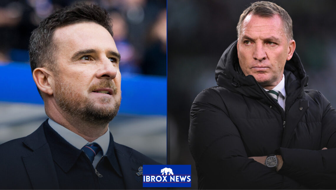 Rangers manager Barry Ferguson and Celtic manager Brendan Rodgers