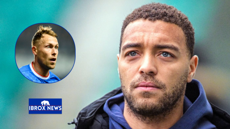 Cyriel Dessers and Scott Arfield at Rangers.