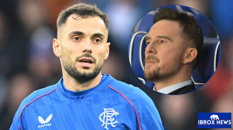 Rangers midfielder Nedim Bajrami and Barry Ferguson