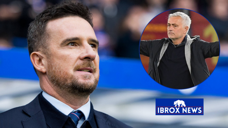 Rangers Barry Ferguson and Jose Mourinho