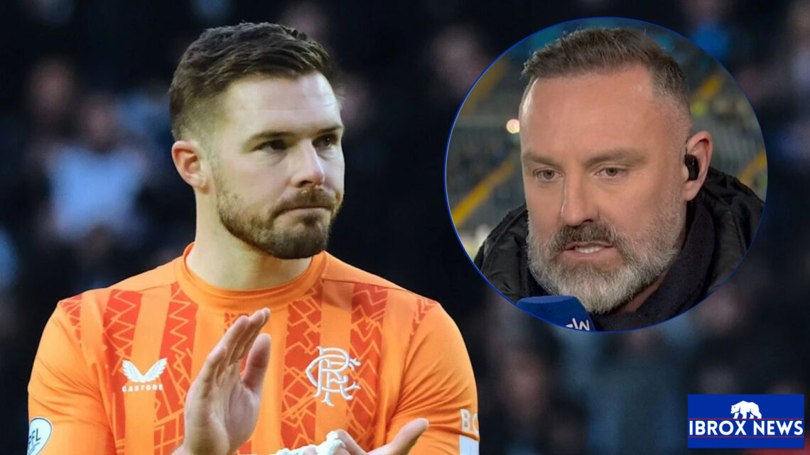 Rangers goalkeeper Jack Butlandand Kris Boyd