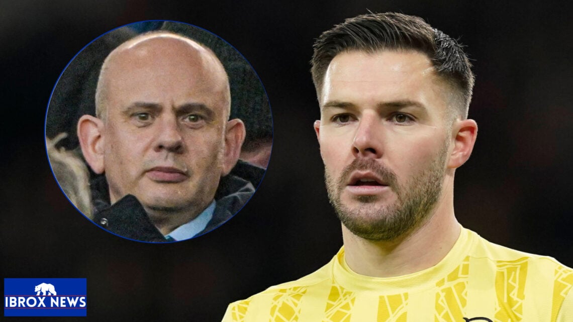 Rangers goalkeeper Jack Butland and CEO Patrick Stewart