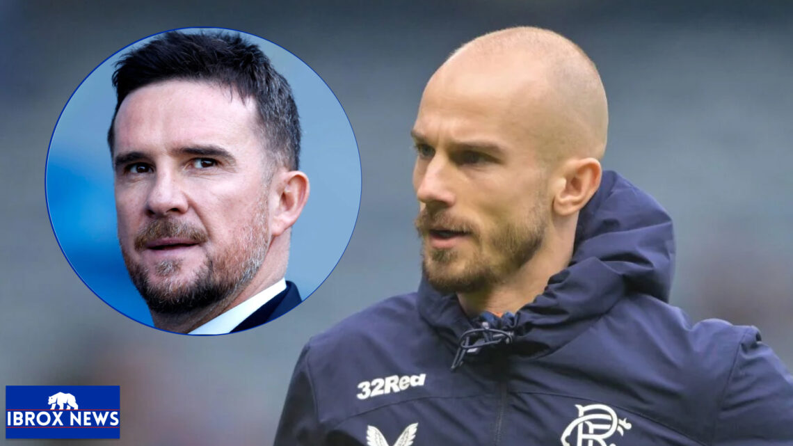 Rangers forward Vaclav Cerny and Barry Ferguson