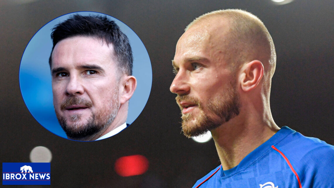 Rangers forward Vaclav Cerny and Barry Ferguson