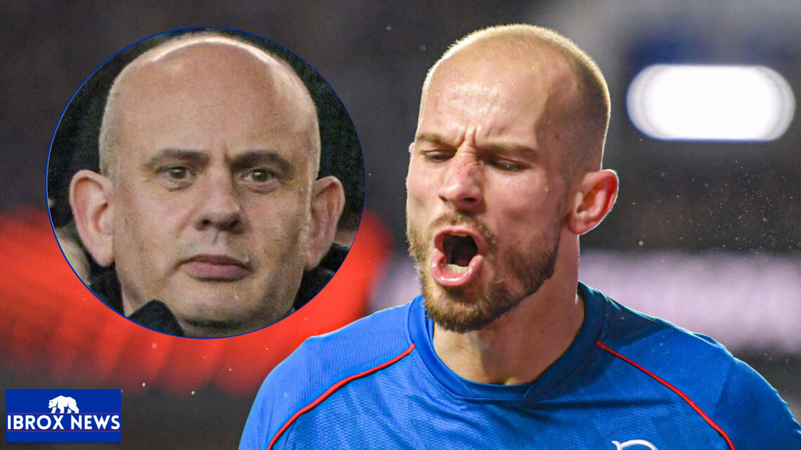 Rangers forward Vaclav Cerny and Patrick Stewart