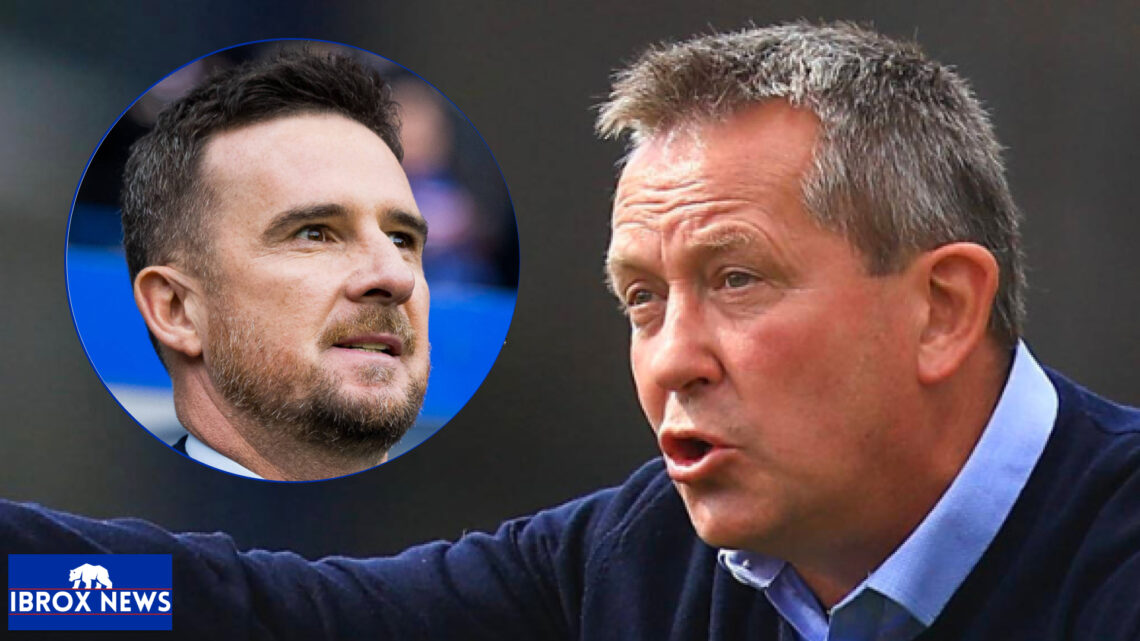 Rangers interim manager Barry Ferguson and Billy Dodds