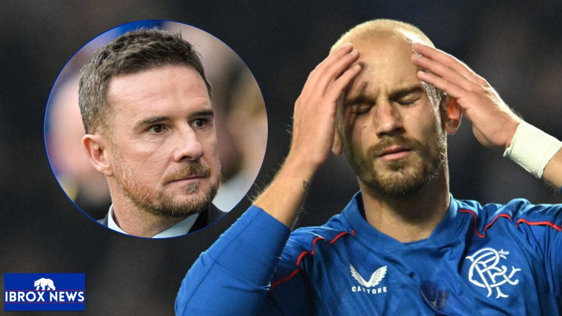 Rangers forward Vaclav Cerny and Barry Ferguson