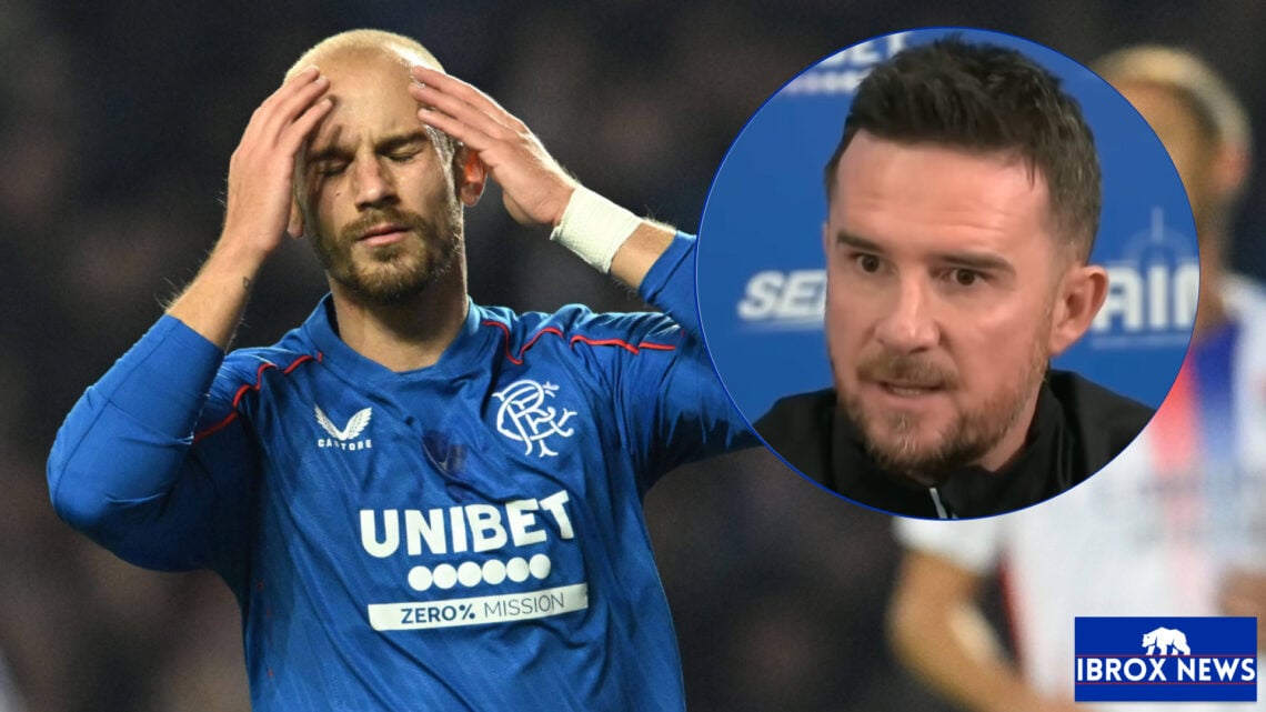 Rangers forward Vaclav Cerny and Barry Ferguson