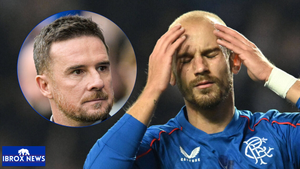 Rangers forward Vaclav Cerny and Barry Ferguson