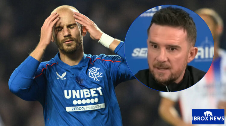Rangers forward Vaclav Cerny and Barry Ferguson