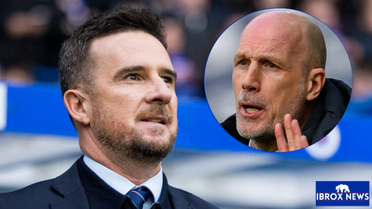Rangers interim manager Barry Ferguson and Philippe Clement