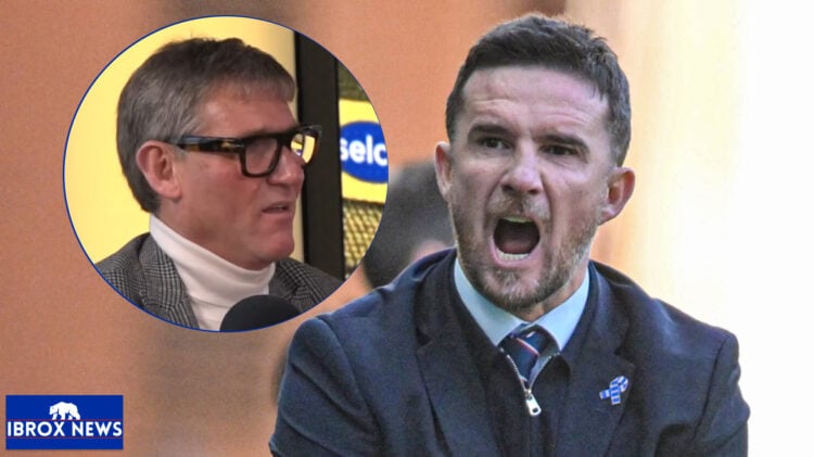 Rangers manager Barry Ferguson and Simon Jordan