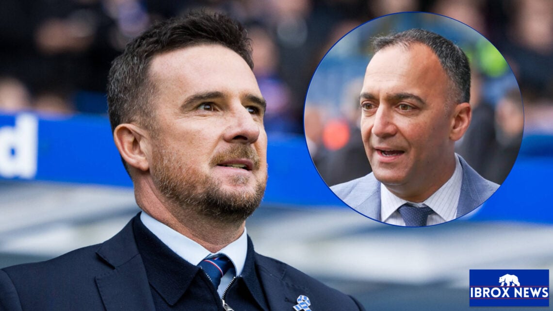 Rangers interim manager Barry Ferguson and 49ers Enterprises chief Paraag Marathe