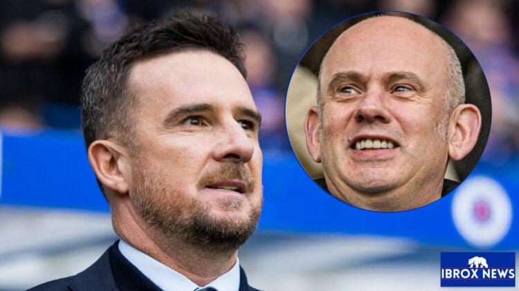 Rangers manager Barry Ferguson and Patrick Stewart