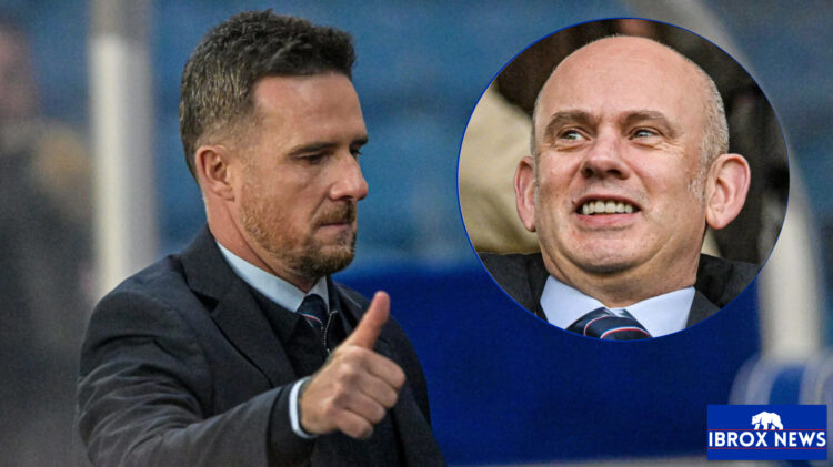 Rangers interim manager Barry Ferguson and Patrick Stewart