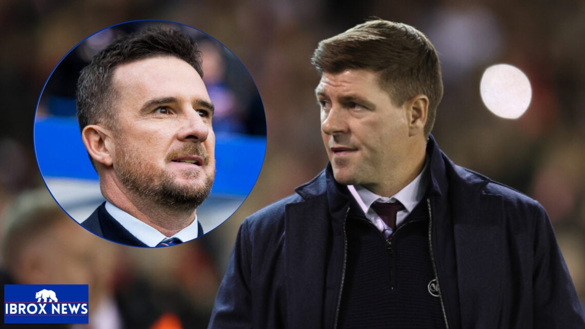 Rangers yerim manager Barry Ferguson and Steven Gerrard