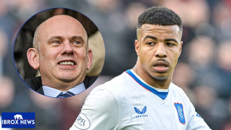 Rangers striker Hamza Igamane and Patrick Stewart