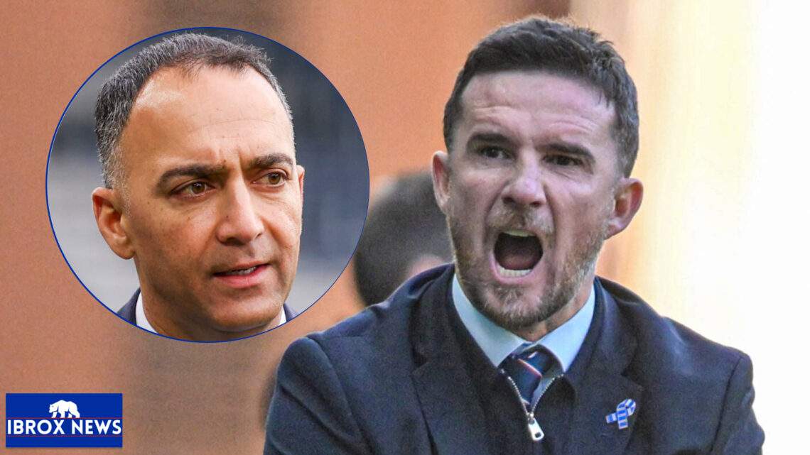 Rangers interim manager Barry Ferguson and 49ers chief Paraag Marathe